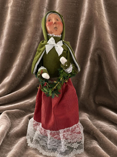 2005 Byers Choice Woman With Wreath Caroler Limited Edition 2/100