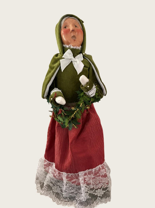 2005 Byers Choice Woman With Wreath Caroler Limited Edition 2/100
