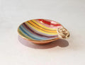 Rose Saucer in Lustred Stripe