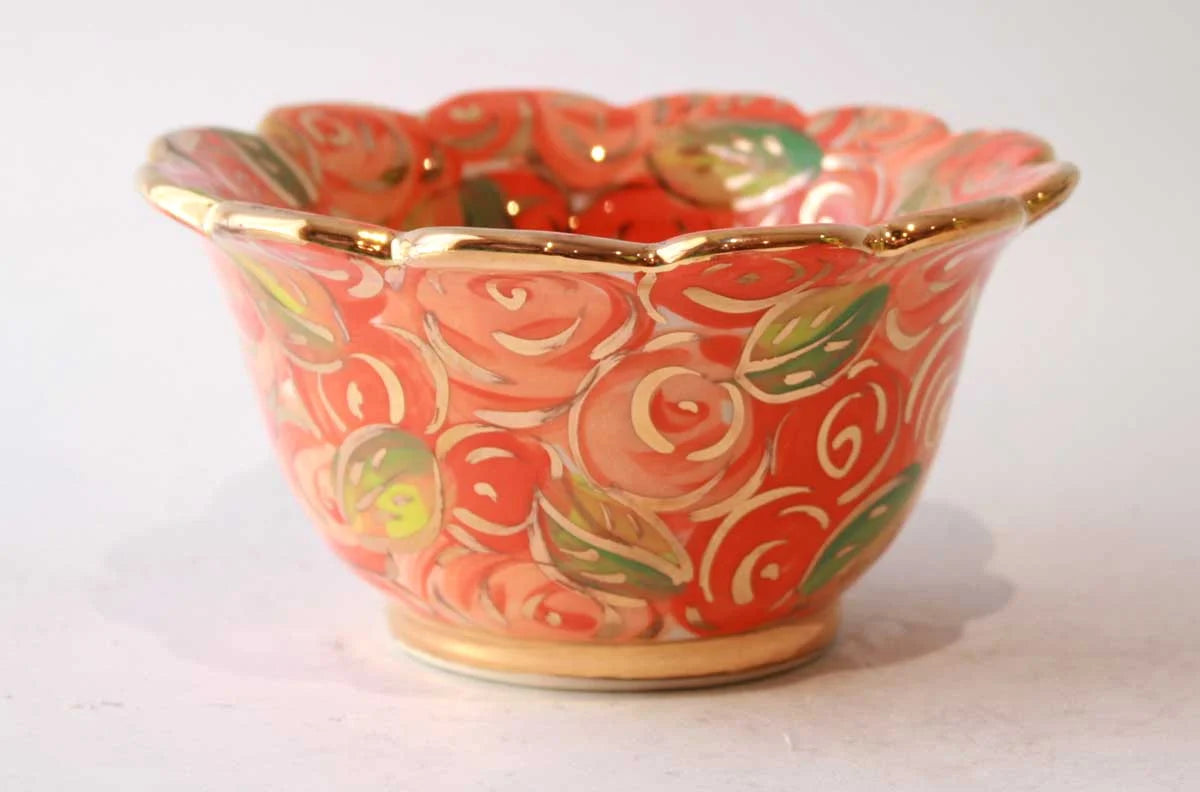Ice Cream Bowl in Orange Rosebush