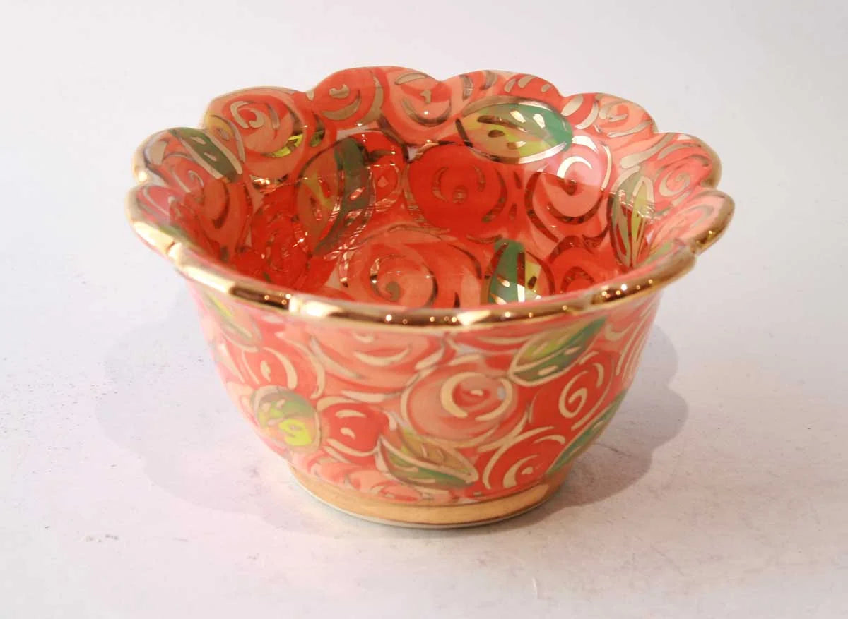 Ice Cream Bowl in Orange Rosebush