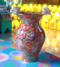 Large Vase in Pink Rosebush