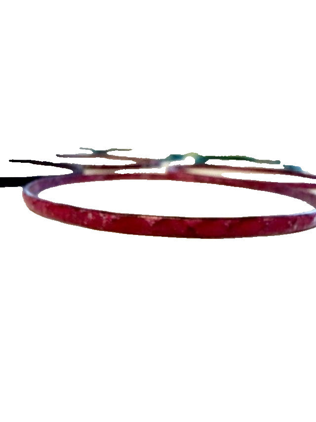 Set of 10 Multicolor Distressed Metal Bangle Bracelets Boho Stackable