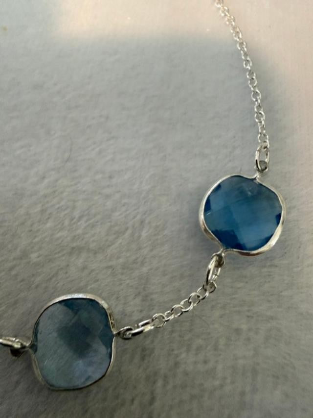 NRT Silver‑Tone Necklace 19” & Matching 1” Earrings – Fashion Jewelry Set