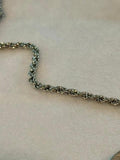 Silver Tone Five Heart Cluster Pendant Rope Chain Necklace 30 Inch