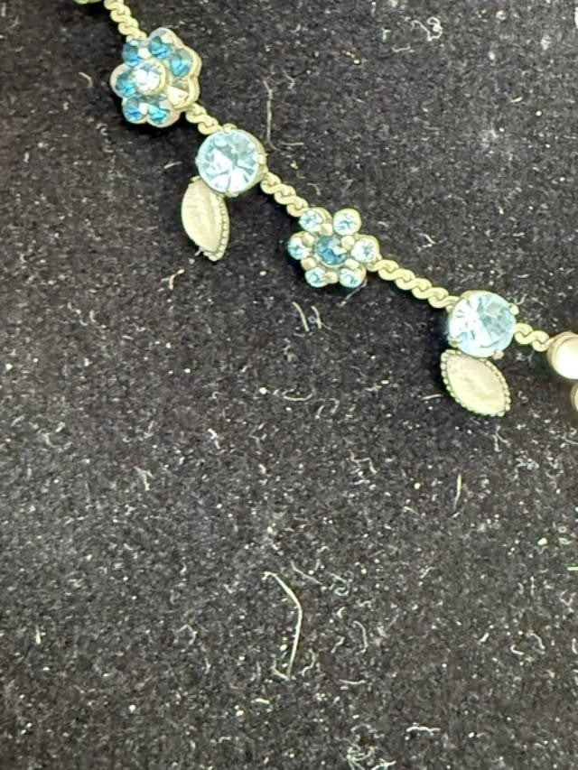 rhinestone necklace vintage