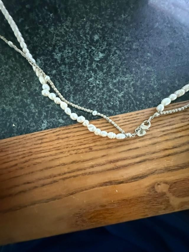 aeo faux pearl necklace