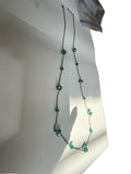 GREEN CRYSTAL NECKLACE  38" LONG