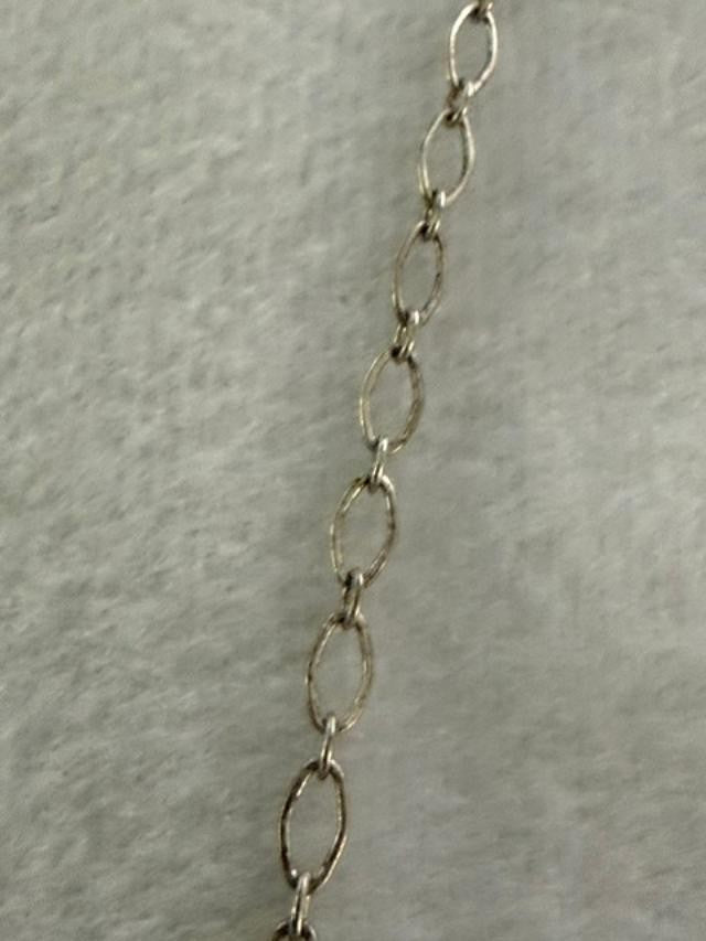 Axcess Liz Claiborne Silver Tone Ribbed Circle Pendant Necklace 18”