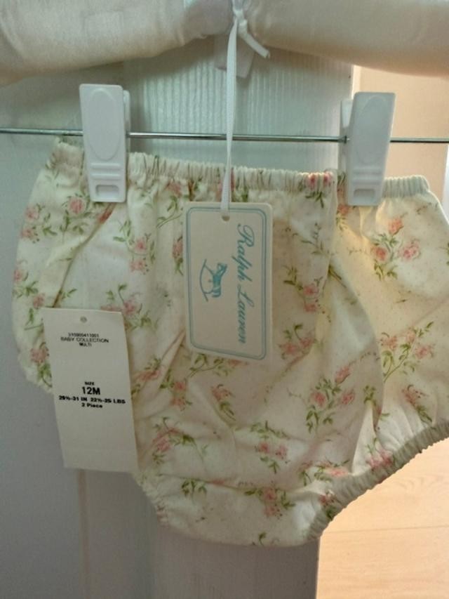 NWT Ralph Lauren Baby Collection Floral Smocked Dress Bloomers 12M