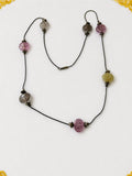 unmarked artisan-style multicolor glass bead necklace