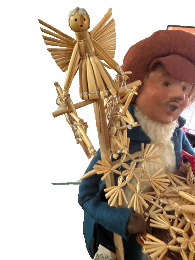 Byers Choice 2006 Cries of London Straw Ornament Vendor Caroler Slight Damage