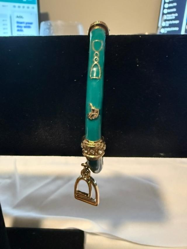 TURQUOISE ENAMEL STRETCH BRACLET