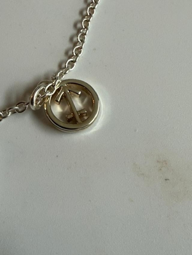 GV9 Silver Tone Sagittarius Zodiac Crystal Charm Necklace 18"
