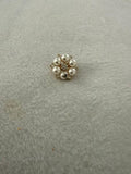 New Never Worn Faux Pearl Rhinestone Floral Cluster Brooch Gold Tone Pin 1 Inch