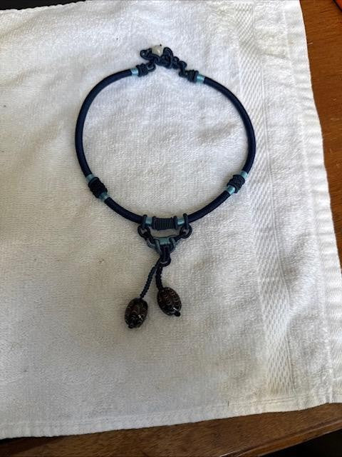 Unbranded Lampwork Glass Bead Dangle Cord Necklace Chinese Knot Boho Artisan
