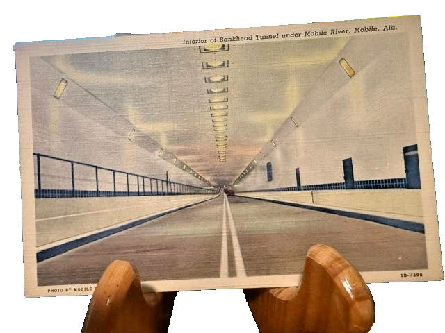 1930'S Interior Of Bankhead Tunnel Under Mobile River, Alabama Postcard