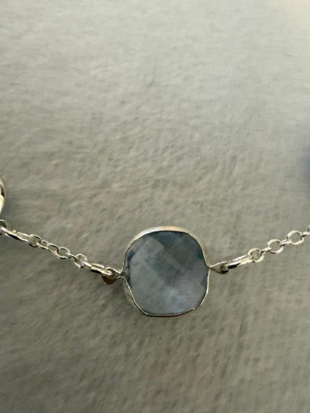 NRT Silver‑Tone Necklace 19” & Matching 1” Earrings – Fashion Jewelry Set