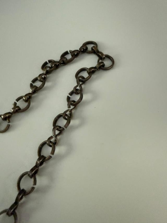 Vintage Style Bronze Tone Y Drop Necklace Champagne Amber Beads 22"