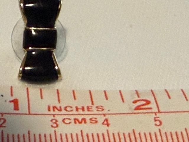 Kate Spade Black Enamel And Goldtone Bow Earrings