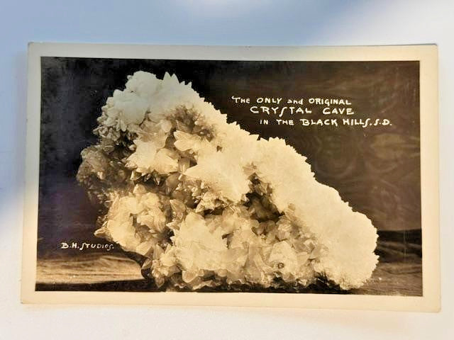 Vintage Crystal Cave Black Hills South Dakota RPPC Real Photo Postcard
