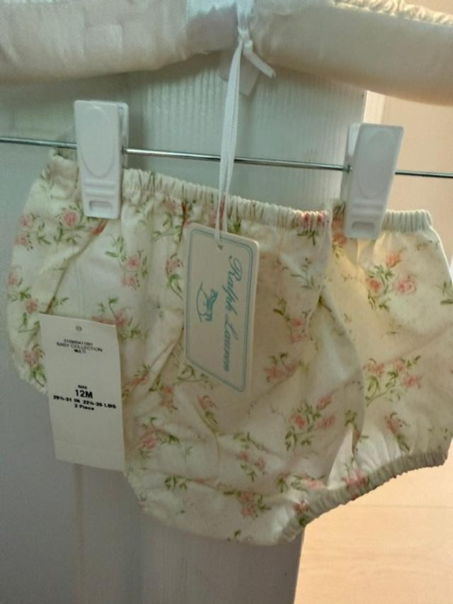 NWT Ralph Lauren Baby Collection Floral Smocked Dress Bloomers 12M