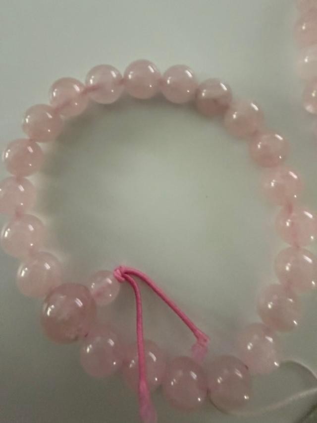 2 New rose pink quartz bracelets