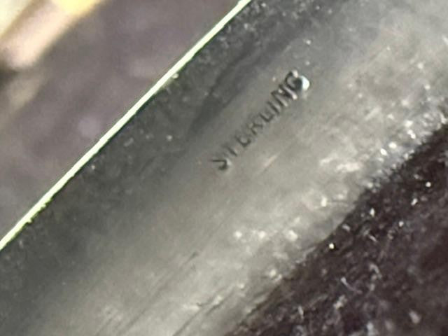 sterling silver bangle bracelet vintage  2.5 inch diam  7m wide aprox