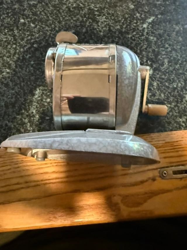 Vintage Boston Champion Hand Crank Pencil Sharpener Works Desk Mount