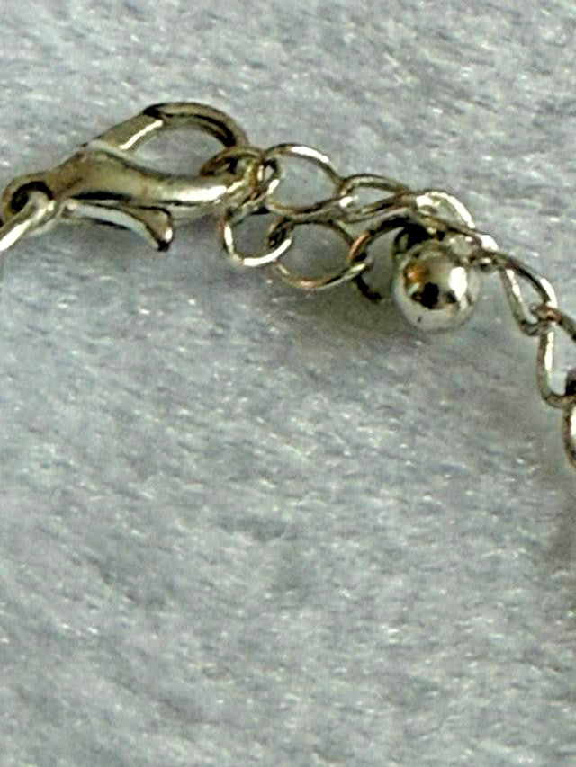 Silver Tone Hammered Open Circle Oval Link Statement Necklace 20"
