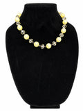 yellow glass beaded necklace