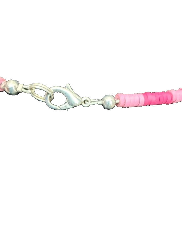ink Heishi Bead Choker Necklace Colorful Yellow Accent Boho 15 Inch