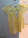 NWT Petit Confection Yellow Embroidered Daisy Dress Baby Girl 18M