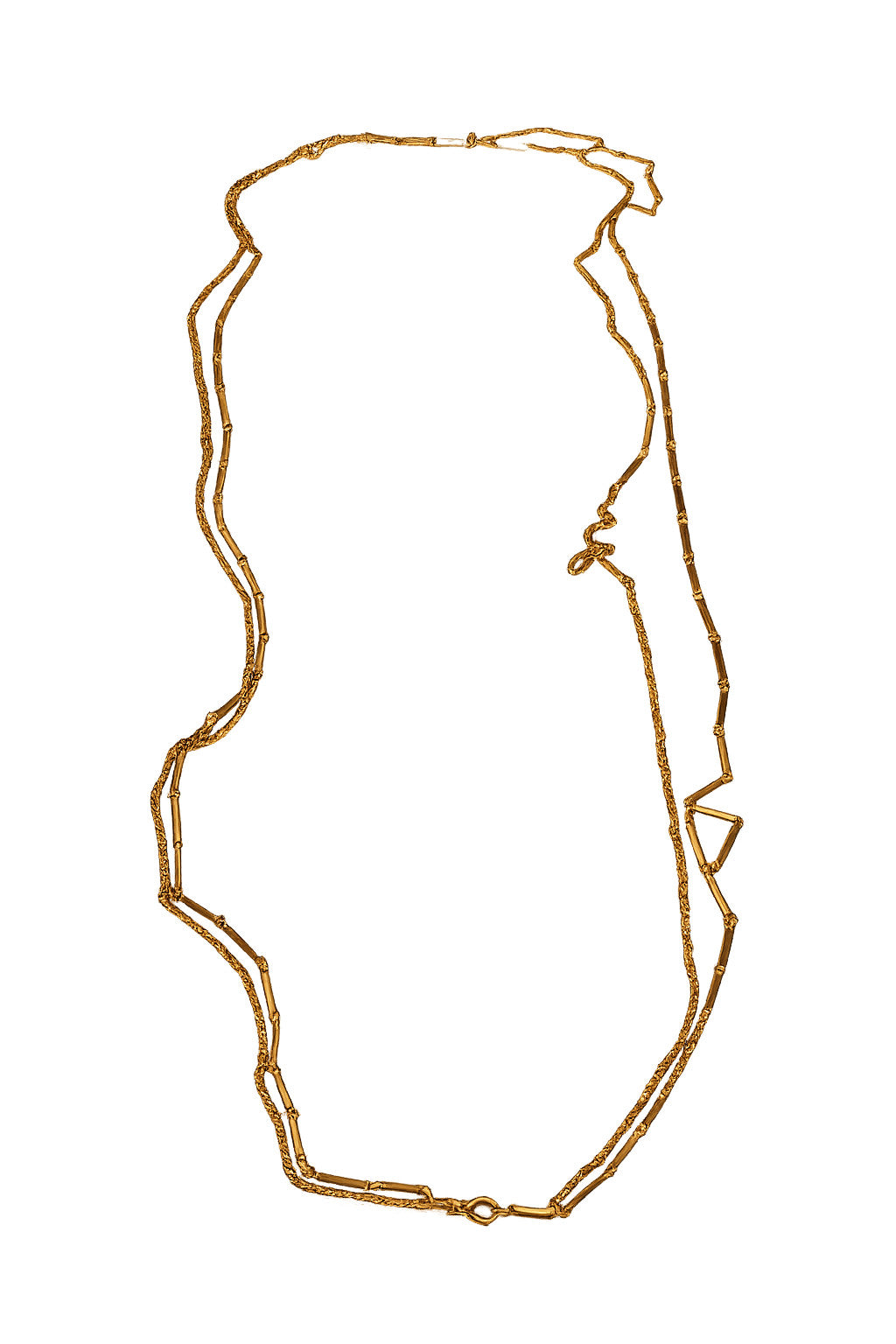 Celebrity NY Long Layered Chain Necklace Gold Tone Classic 54 Inch Vintage