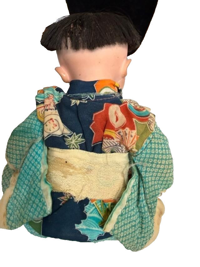 Antique Japanese Ichimatsu Boy Doll Gofun Composition Kimono Repair 10 Inch