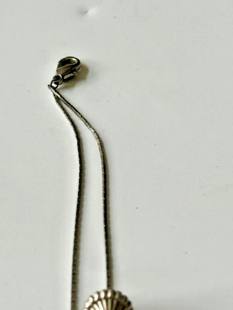 23” Antiqued Silver Tone Double Strand Embossed Bead Station Necklace  Condition