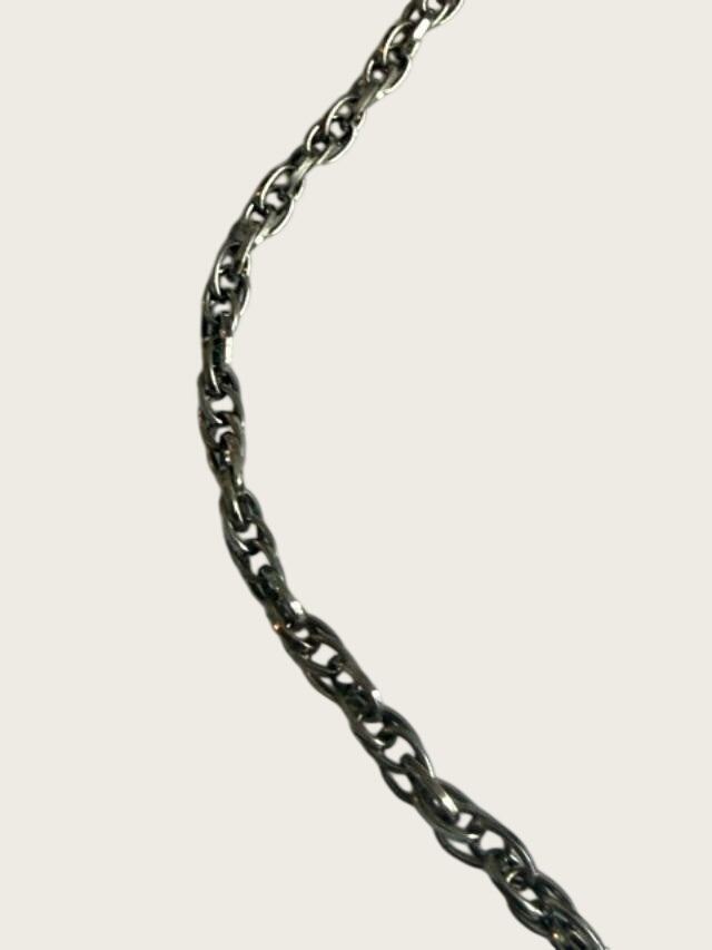 Silver Tone Black Cabochon Filigree Ball Y Drop Toggle Necklace 17in