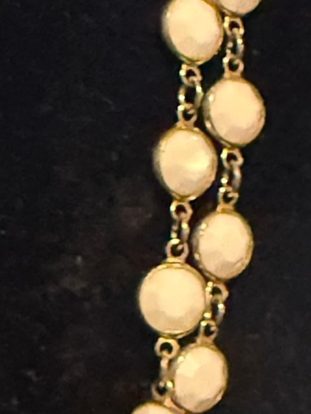 54 inch white bead necklace