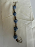 Blue Hearts Link Bracelet