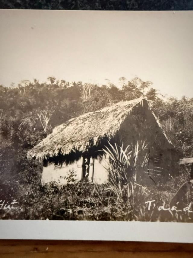 Scarce Vintage Indian Hut Trinidad BWI RPPC Postcard Pereira c.1930s