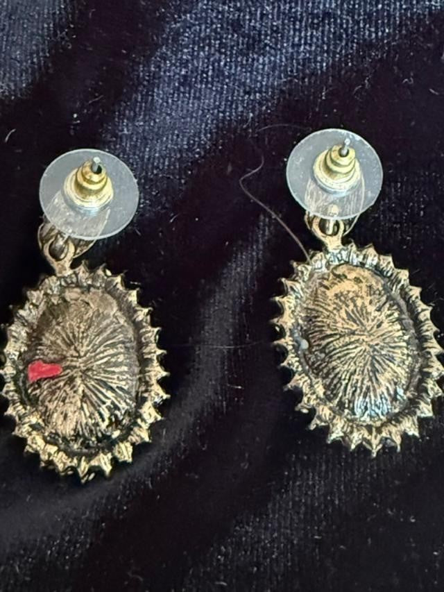 Gorgeous Red pierced earrings