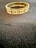 Vintage White Enamel Rhinestone Hinged Bangle Bracelet Gold Tone Art Deco Style