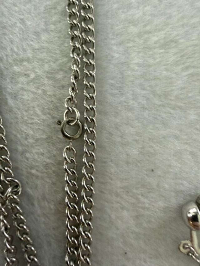 Vintage Silver Tone Sunburst Disc Pendant Necklace & Clip Earring