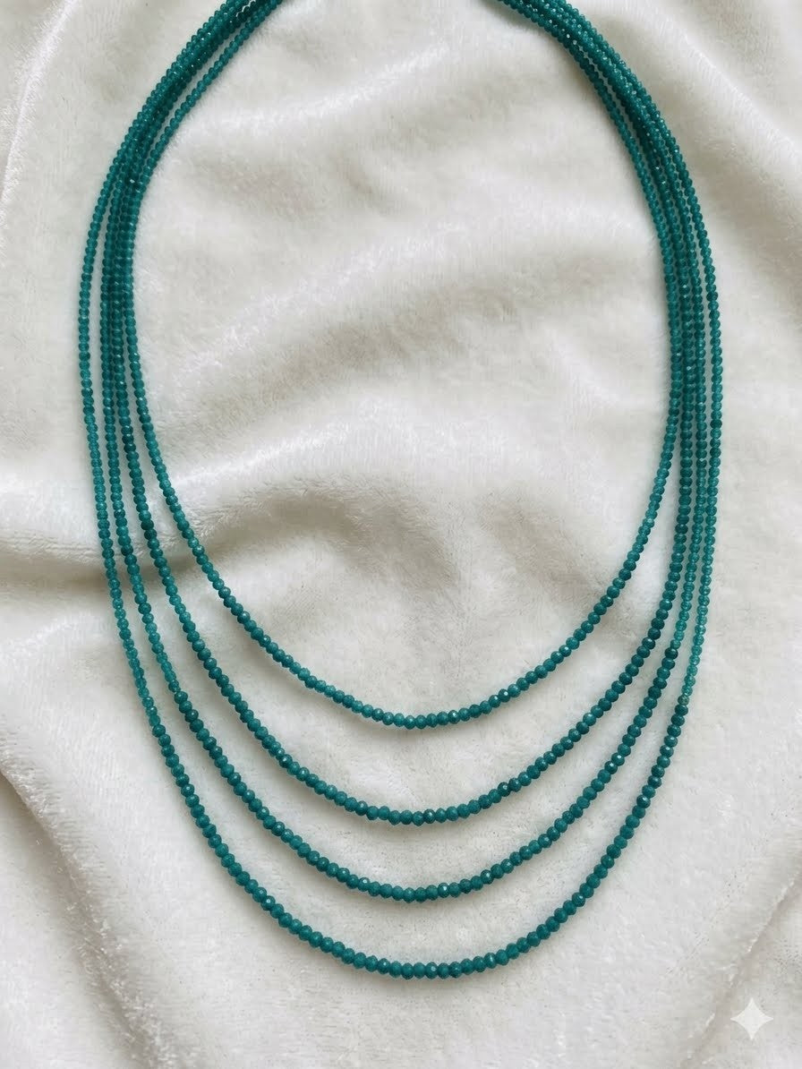 green beaded necklace
