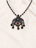 tiara misu rhinestone necklace and brooch