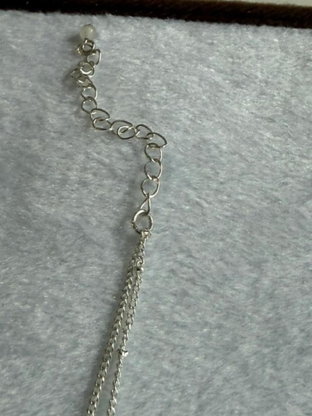 Avon Silver Tone Layered Black Cabochon Starburst Pendant Necklace 16"