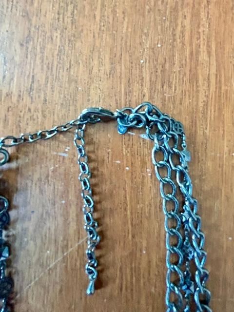 Premier Designs Pearl Splash Multi Strand Faux Pearl Crystal Necklace 40"