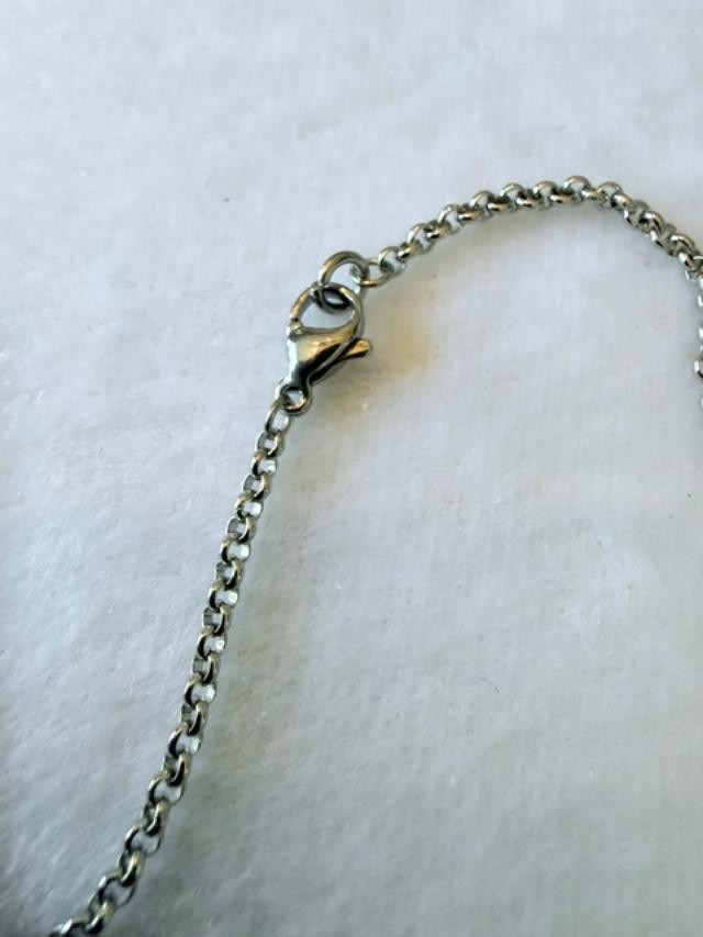 Handmade Broken China Floral Pendant Necklace Soldered Silver Tone 16" 2" Pendan