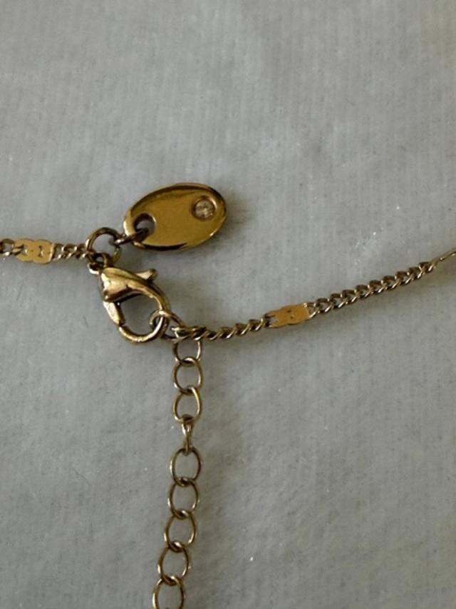 Dainty Gold Tone Butterfly Rhinestone Necklace 15.5–17.5” Adjustable