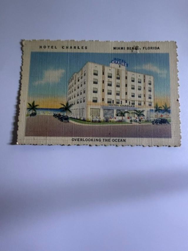 1941 Hotel Charles Miami Beach Advertising Pocket Calendar